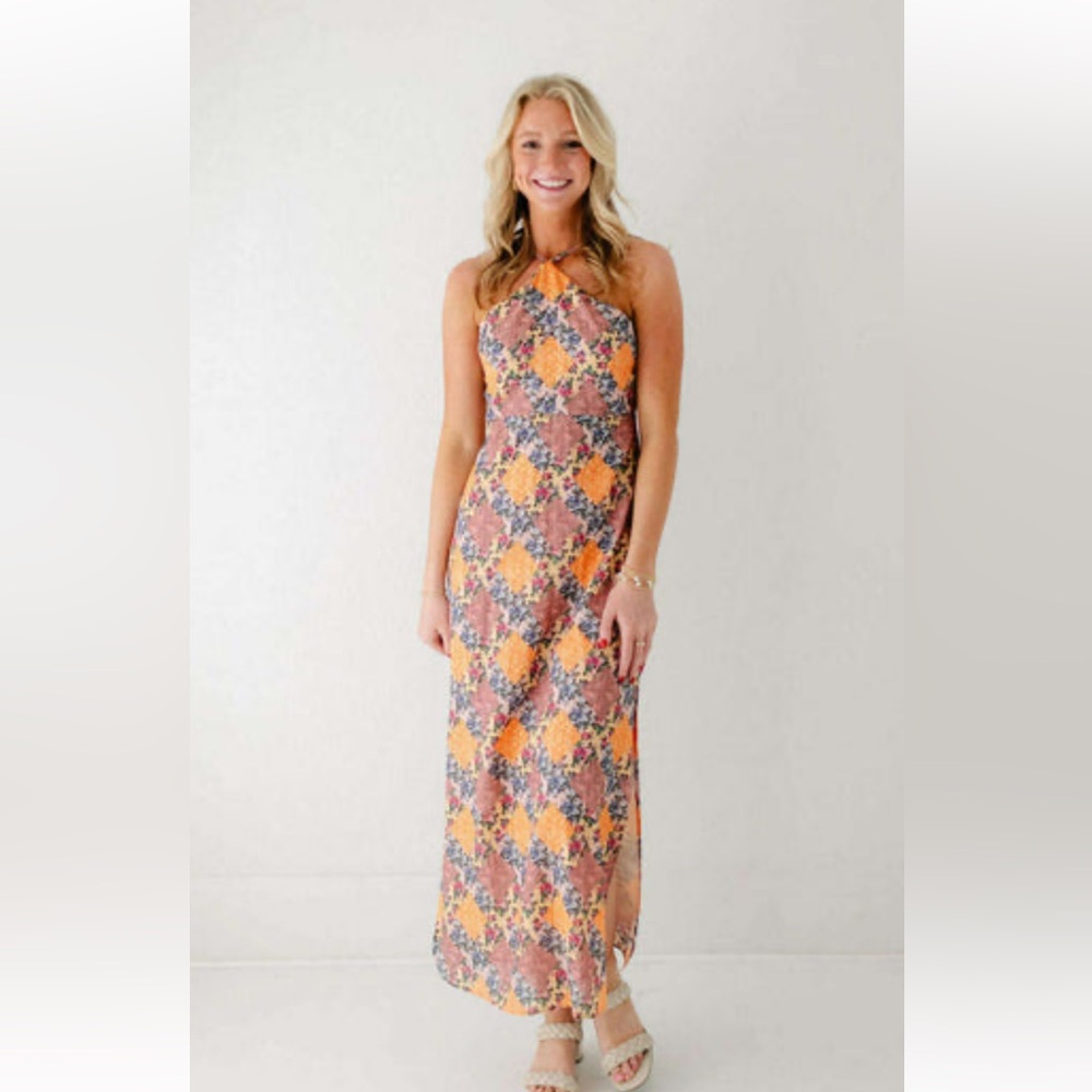 Anna Cate Martha Maxi Dress Patchwork Floral